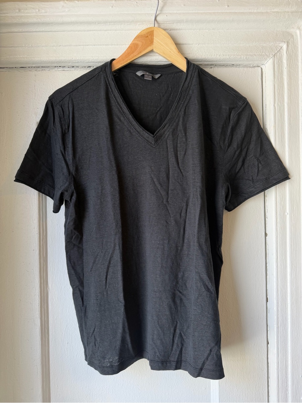 John Varvatos Black V-Neck Short Sleeve Tee